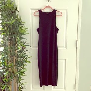 Topshop black midi dress